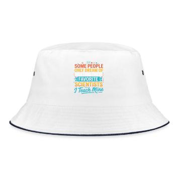 Science Lover Saying - Bucket Hat - white/navy - Front