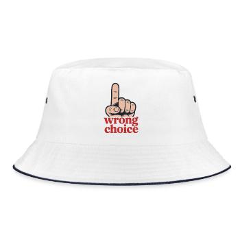 Bold Hand Gesture Motivational Design - Bucket Hat - white/navy - Front