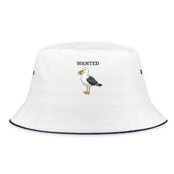 Gesuchte Pommes-möwe - Bucket Hat - Weiß/Navy - Vorne