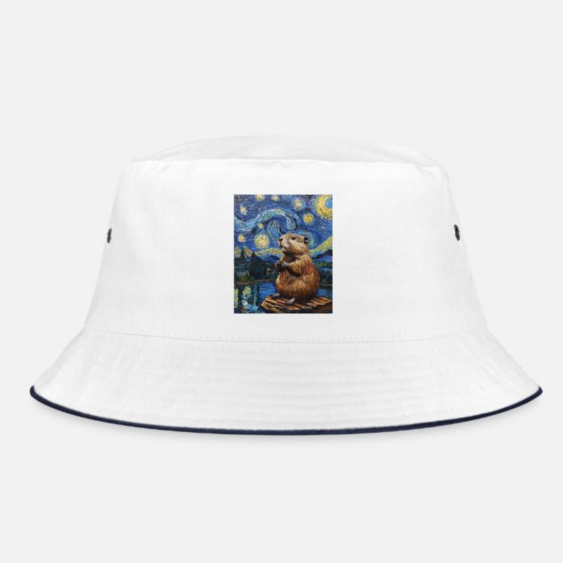 Bieber Van Gogh Style Starry Night Bucket Hat