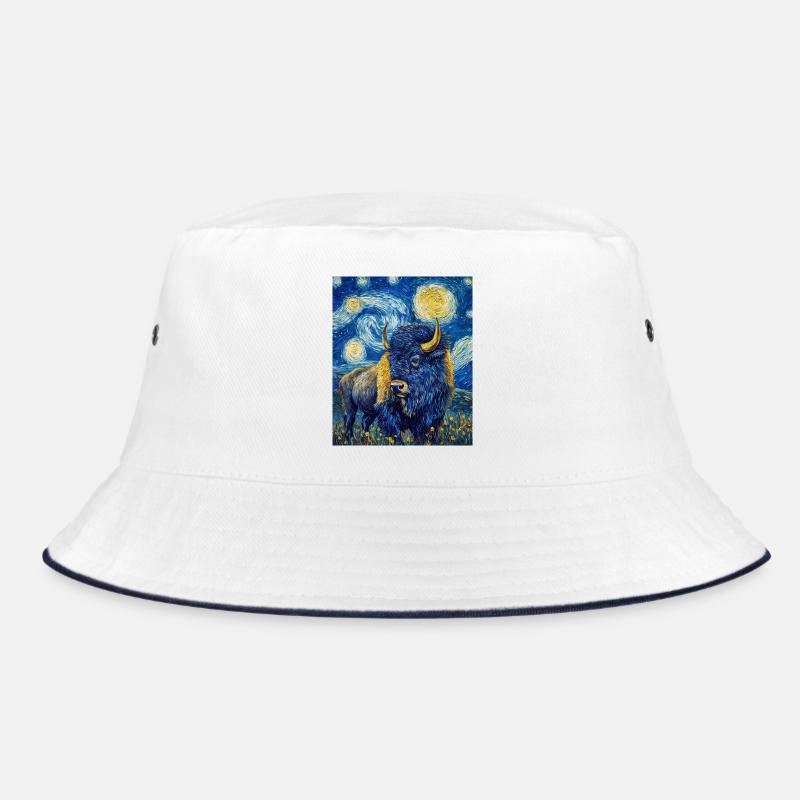 Bison à la Van Gogh Nuit étoilée Bob