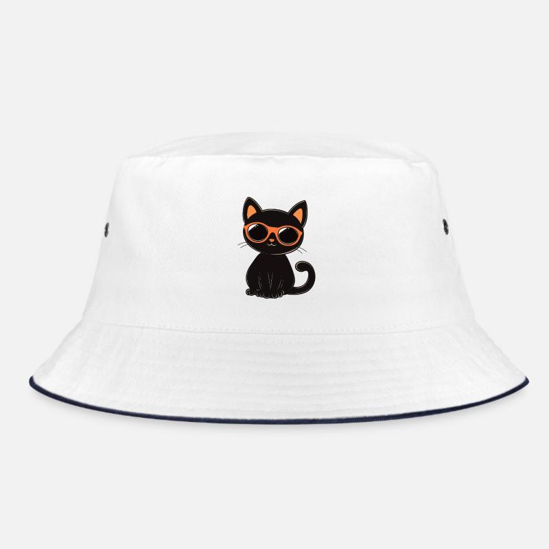 Chat avec des lunettes de soleil - Bob - blanc/marine