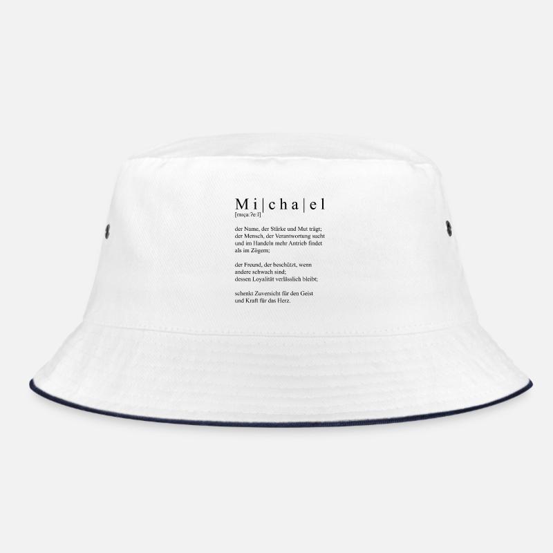 Name: abstract, typographic, black, Michael Bucket Hat