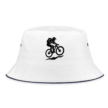 Cycliste de montagne aventureux - Bob - blanc/marine - Devant