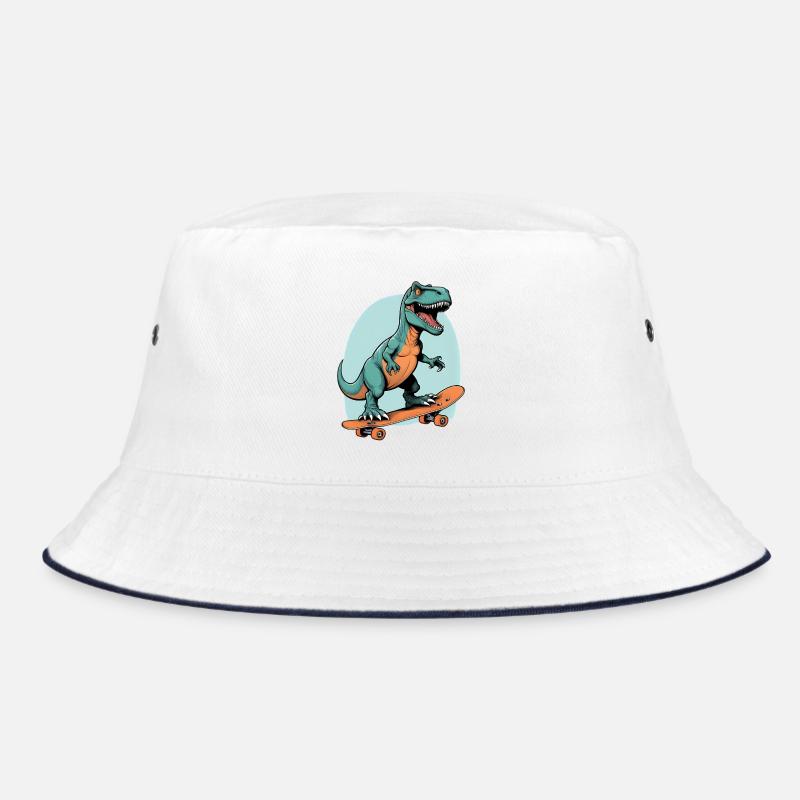 Dinosaurischer Skater mit cooler Pose Bucket Hat