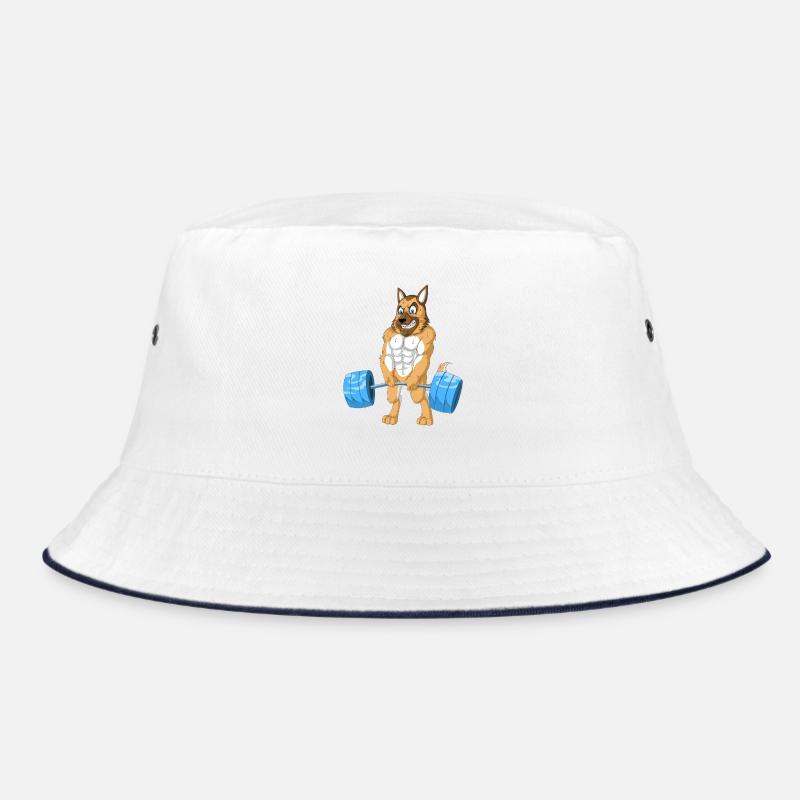 German Shepherd Weightlifting Bucket Hat
