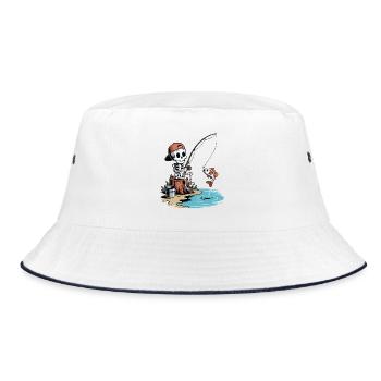 Pêche au squelette avec poisson à l’hameçon - Bob - blanc/marine - Devant