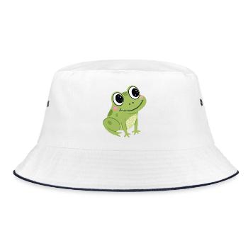 Grenouille Verte Mignonne Pastel - Bob - blanc/marine - Devant