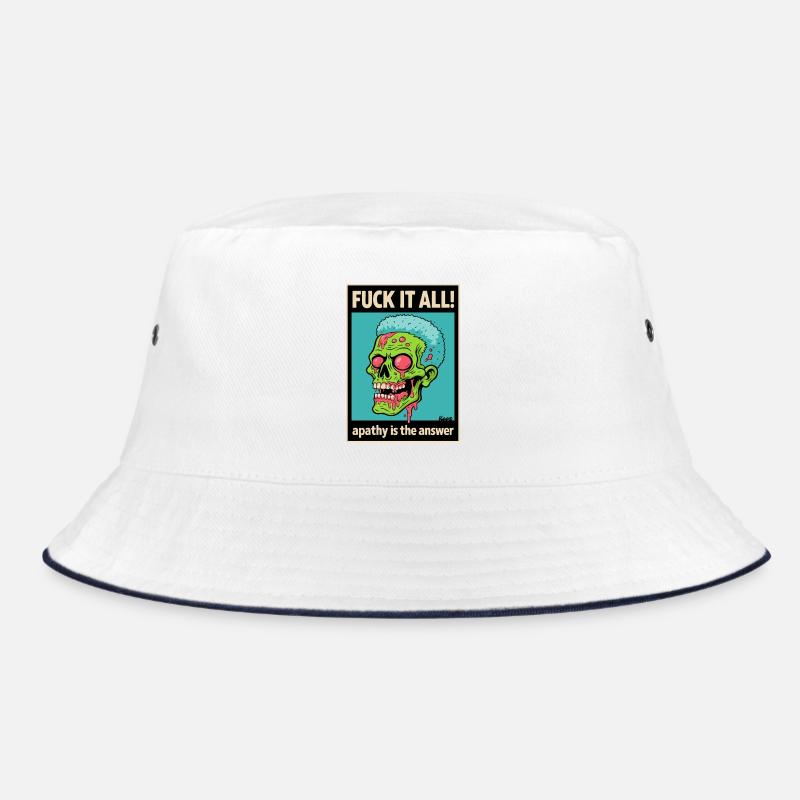 Zombie Skull with Bold Statement Bucket Hat