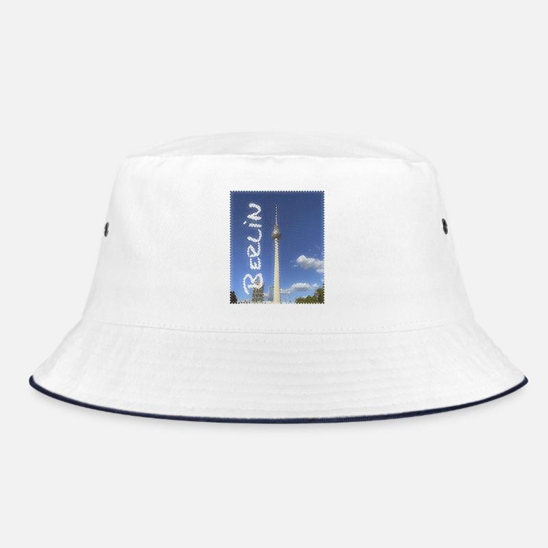 Berlin TV Tower Neon Design Bucket Hat