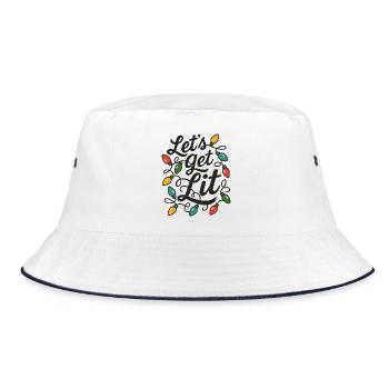 Get Lit - Bucket Hat - white/navy - Front