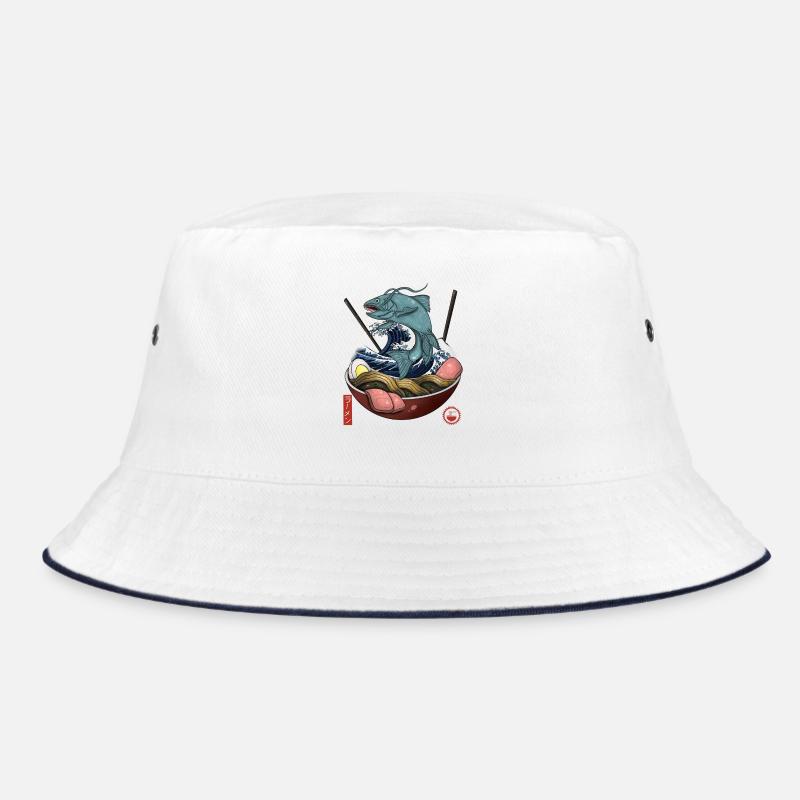 Mythical Fish and Ocean Waves Ramen Bucket Hat