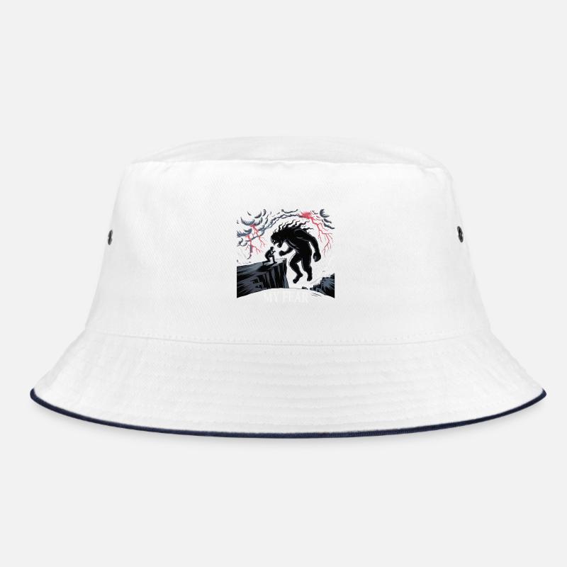 Illustration einer Begegnung im dunklen Wald Bucket Hat