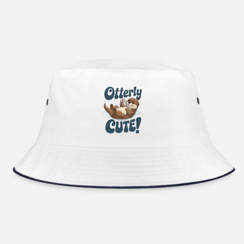 Otterly Cute Otter With Shell Bucket Hat