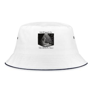 Schrödinger's cat with escape plan - Bucket Hat - white/navy - Front