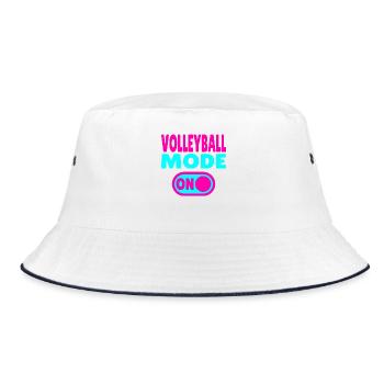 Volleyball Mode ON – pure joy of playing - Bucket Hat - white/navy - Front
