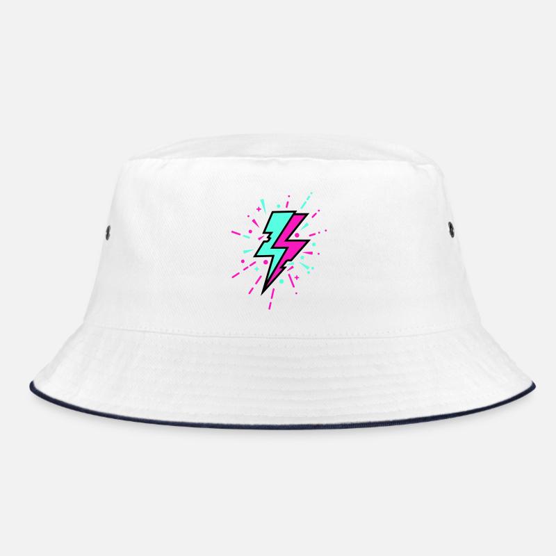Retro Lightning Bolt Colorful Style Bucket Hat