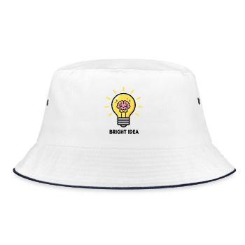 Brainy Spark - Bucket Hat - white/navy - Front
