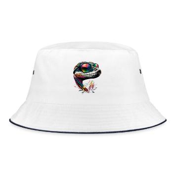 snake, python, cobra, rattlesnake, snakes - Bucket Hat - white/navy - Front