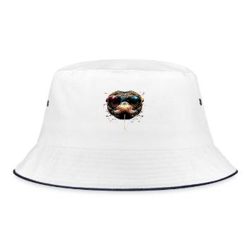 snake, python, cobra, rattlesnake, snakes - Bucket Hat - white/navy - Front