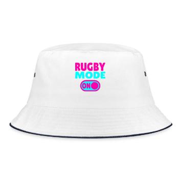 Rugby Mode ON - Pure Rugby Passion - Bucket Hat - white/navy - Front