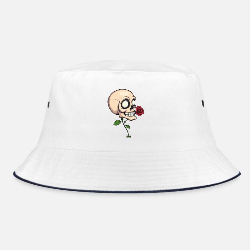Skull Rose Bucket Hat