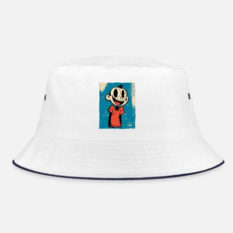 Vintage Comic und Retro Cartoon frecher Junge Bucket Hat