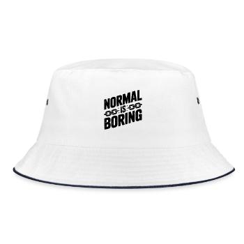 Normal is Boring - Bucket Hat - white/navy - Front