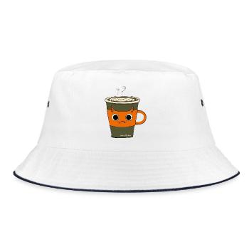 Basic Witch Brew | Funny Demon Coffee Mug - Bucket Hat - Weiß/Navy - Vorne