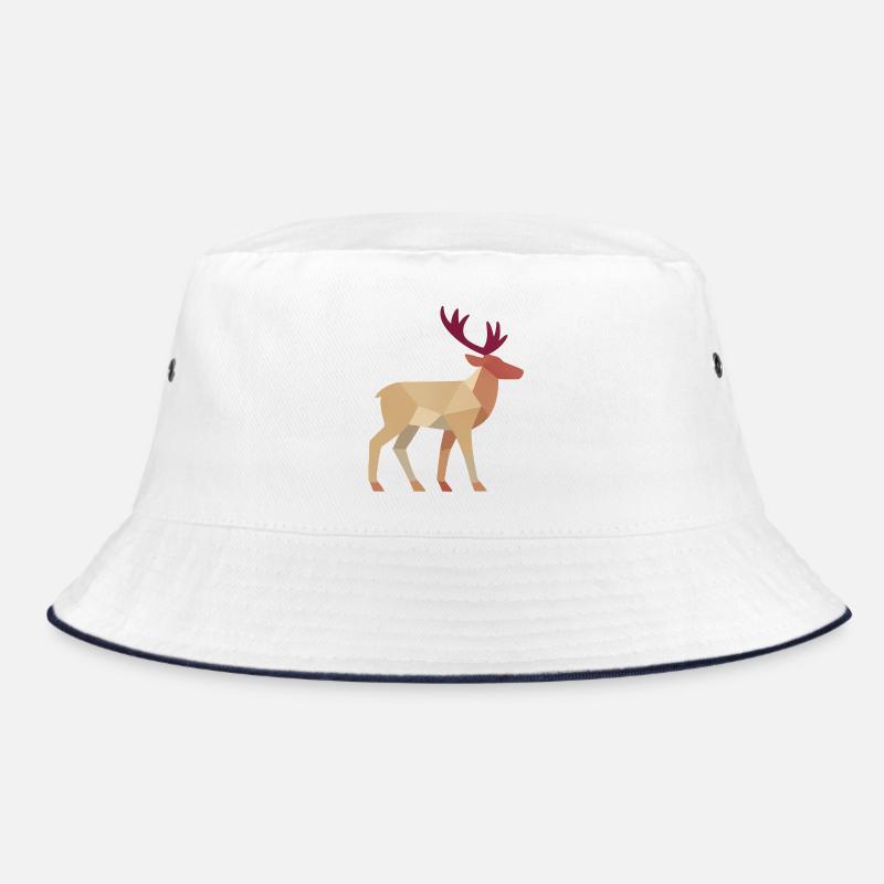 Rentier mit roten Geweihen – Skandi Design Bucket Hat