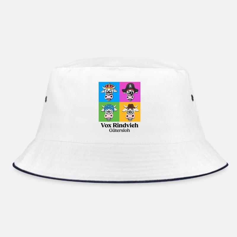 Cow Quartet VR with Text Bucket Hat