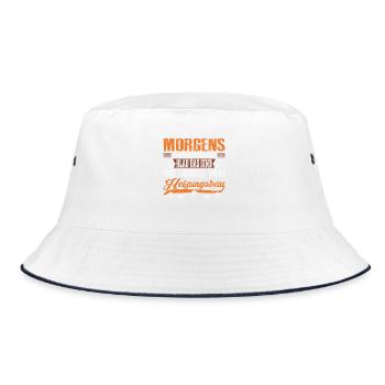 Heating Engineer Heating Construction Plumber Plumber - Bucket Hat - white/navy - Front