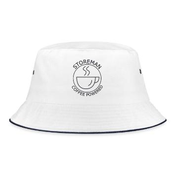 Storeman Coffee Powered - Bucket Hat - Weiß/Navy - Vorne