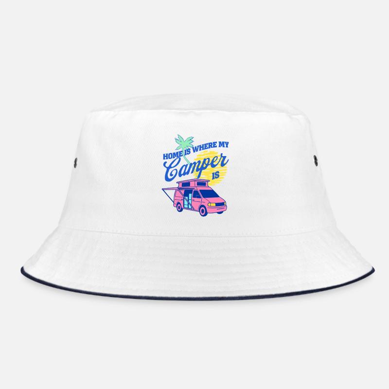 Home is Where My Camper Is Van Design Bucket Hat