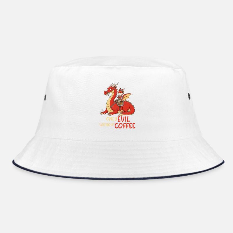 Fuchs auf Drachen – Only Evil Without Coffee Bucket Hat