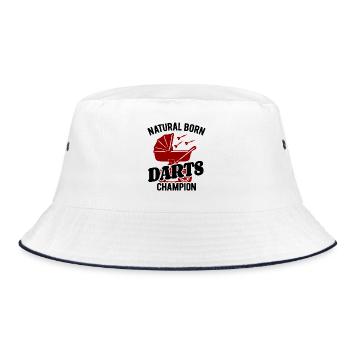 Natural born Darts Champion, Baby Dart Stroller - Bucket Hat - white/navy - Front