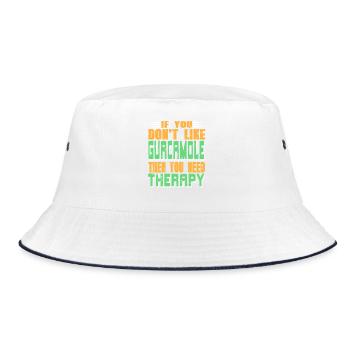 If It's Not Guacamole I Think About It - Bucket Hat - Weiß/Navy - Vorne