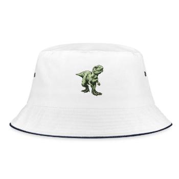 Dino T Rex Vert Style Bande Dessinée - Bob - blanc/marine - Devant