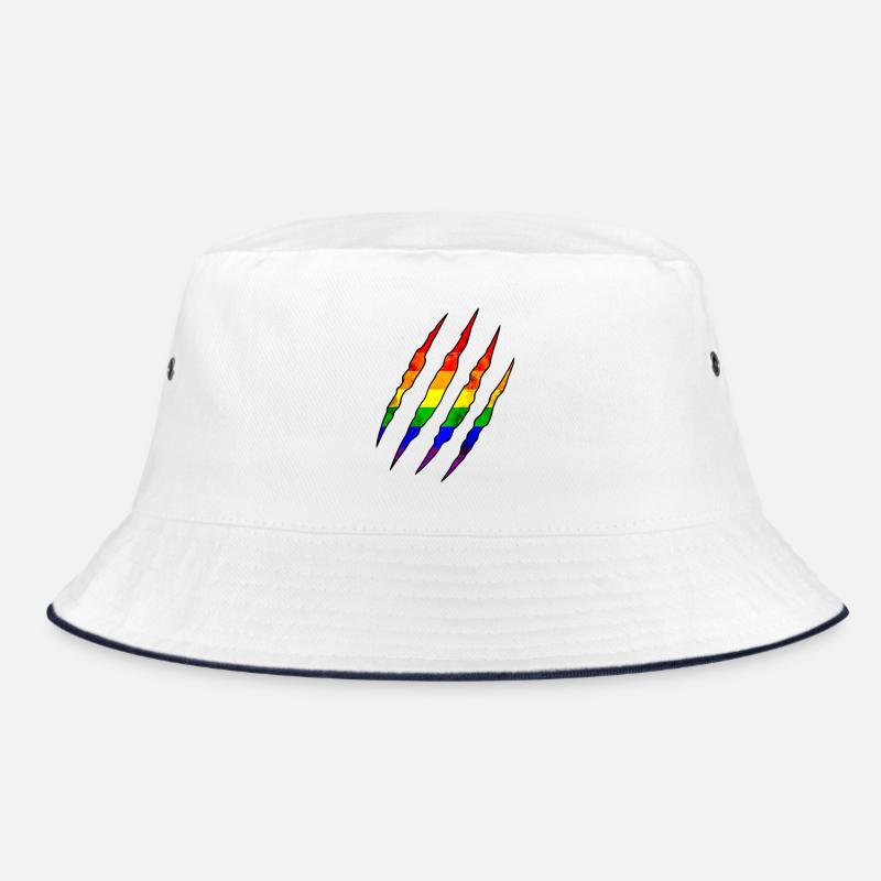 Pride Kralle Regenbogen Statement Kratzspur  Bucket Hat