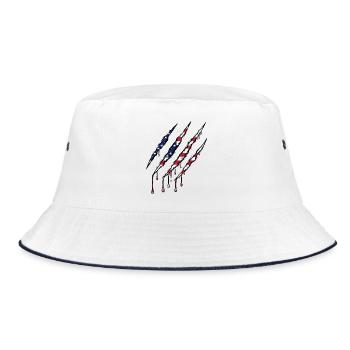 Scratch USA Flag Scratch Trace - Bucket Hat - white/navy - Front
