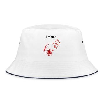 Je suis bien chemise sanglante drôle costume d’Halloween - Bob - blanc/marine - Devant