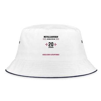 Metal worker 20th anniversary 20th anniversary Metallbau - Bucket Hat - white/navy - Front