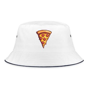 Tranche de pizza Pixel - Bob - blanc/marine - Devant