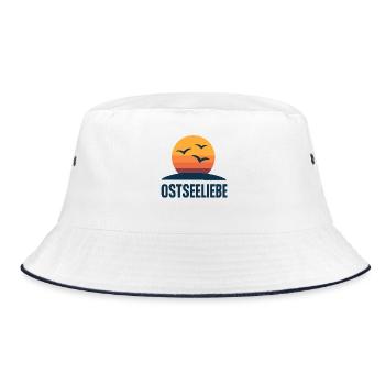 Baltic Sea Love Sunset Logo - Bucket Hat - white/navy - Front