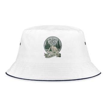 Die Wildnis ruft das Kompass-Camp - Bucket Hat - Weiß/Navy - Vorne