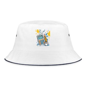 Cretaceous Period Chaos Mathematics - Bucket Hat - white/navy - Front