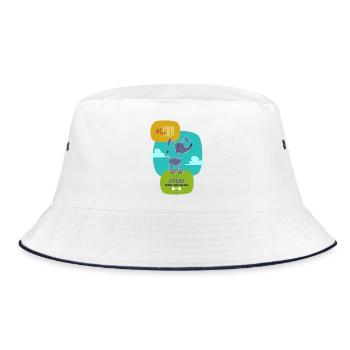 Misié Dog - Bucket Hat - white/navy - Front