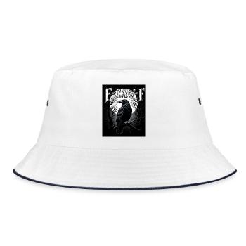 F-Caw-F Raven Moon Gothic - Bucket Hat - white/navy - Front