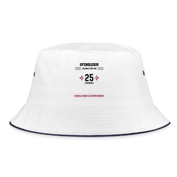 Ferblantier 25e anniversaire 25e anniversaire de l’entreprise - Bob - blanc/marine - Devant