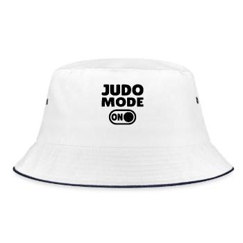 Judo Mode ON – Stärke, Disziplin & Kampfgeist - Bucket Hat - Weiß/Navy - Vorne